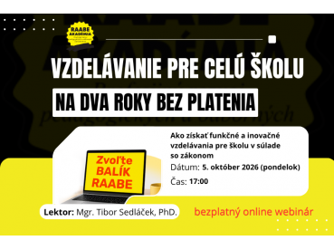 Vzdelávania pre celú školu na dva roky bez platenia | 05.10.2026 Vzdelávania pre celú školu na dva roky bez platenia | 05.10.2026