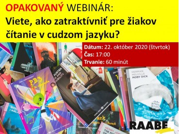 Viete, ako zatraktívniť pre žiakov čítanie v cudzom jazyku? | 22.10.2020