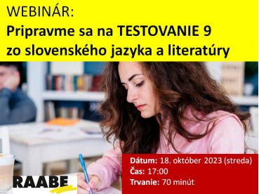 Pripravme sa na Testovanie 9 zo slovenského jazyka a literatúry  | 18.10.2023