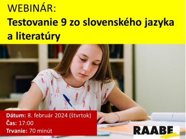 Testovanie 9 zo slovenského jazyka a literatúry | 08.02.2024