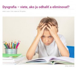 sdetmi.com – 17.7.2020: Dysgrafia – viete, ako ju odhaliť a eliminovať?