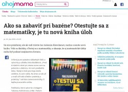 pravda.sk – 20.7.2020: Ako sa zabaviť pri bazéne? Otestujte sa z matematiky, je tu nová kniha úloh