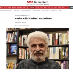 sme.sk – 20.7.2020: Fedor Gál: S krízou za zadkom