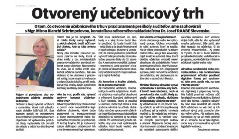 Pravda – 26.8.2020: Otvorený učebnicový trh