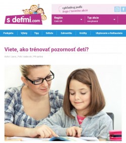 sdetmi.com – 31.10.2020: Viete, ako trénovať pozornosť detí?