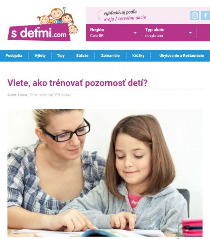 sdetmi.com – 31.10.2020: Viete, ako trénovať pozornosť detí?