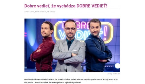 sdetmi.com – 7.12.2020: Dobre vedieť, že vychádza DOBRE VEDIEŤ!