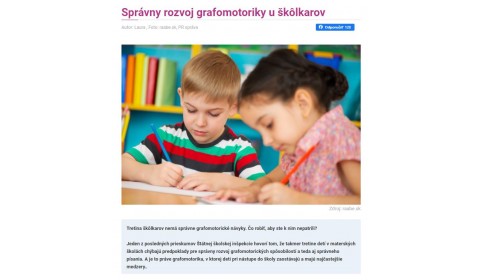 sdetmi.com – 16.5.2020: Správny rozvoj grafomotoriky u škôlkarov