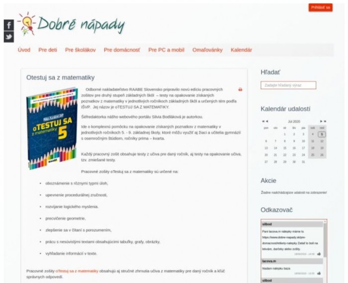 dobre-napady.sk – 3.7.2020: Otestuj sa z matematiky