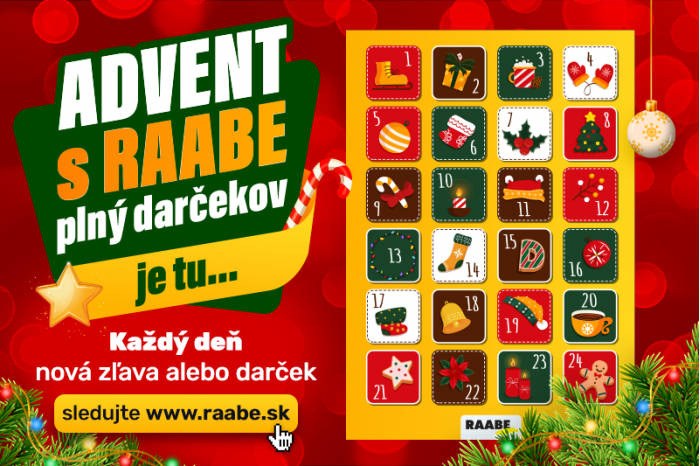 Otvárajte v decembri RAABE Adventný kalendár