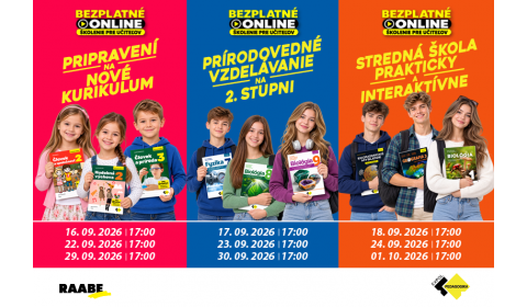 Nové online školenia pre učiteľov s RAABE a EXPOL PEDAGOGIKA