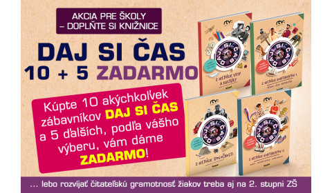 Akcia (nielen) pre školské knižnice: 10 + 5 ZADARMO