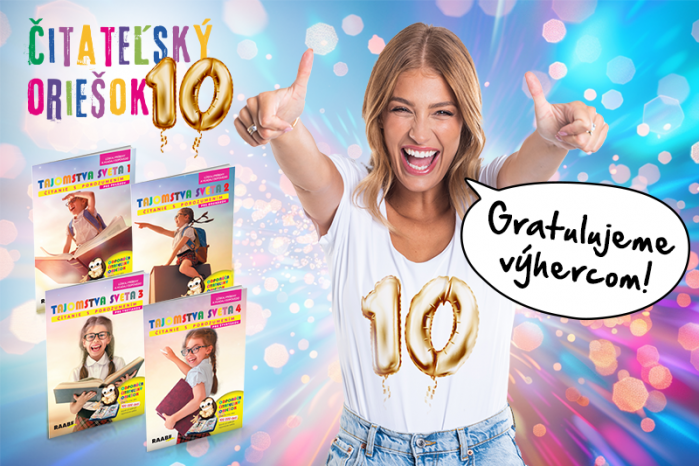 Zoznámte sa, výhercovia súťaže Čitateľský oriešok 10 sú známi