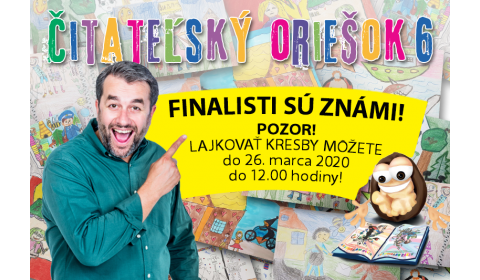 Čitateľský oriešok 6 pozná finalistov! Lajkujte kresby!