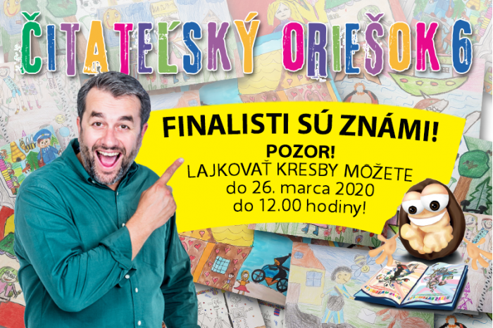Čitateľský oriešok 6 pozná finalistov! Lajkujte kresby!