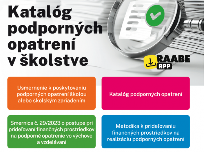 Vylepšili sme Katalóg podporných opatrení v školstve