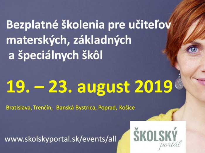 Bezplatné školenia pre učiteľov už v auguste! Prihláste sa!
