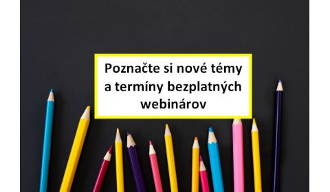 Tipy na nové bezplatné webináre