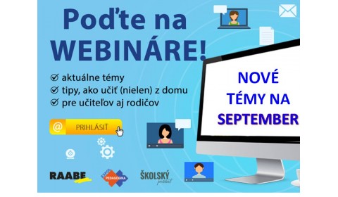 Nové bezplatné webináre už tento týždeň!