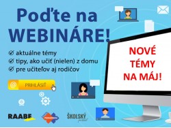 RAABE organizuje ďalšie dva webináre pre učiteľov