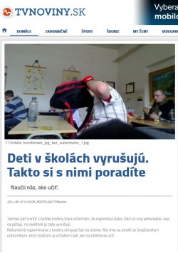 TV Markíza – 10. 6. 2014: Deti v školách vyrušujú. Takto si s nimi poradíte 