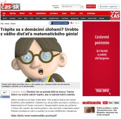 Nový Čas – 14. 5. 2014: Trápite sa s domácimi úlohami? Urobte z vášho dieťaťa matematického génia! 