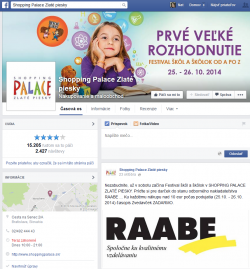 Facebook Shopping Palace – 23. 10. 2014: Príďte si pre darček od Raabe! 