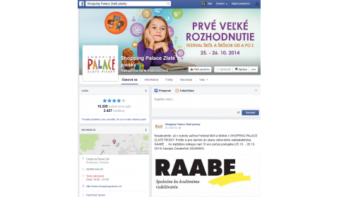 Facebook Shopping Palace – 23. 10. 2014: Príďte si pre darček od Raabe! 