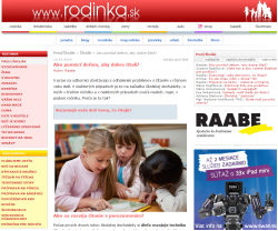 rodinka.sk – 10. 10. 2014: Ako pomôcť deťom, aby dobre čítali? 