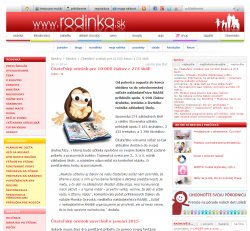 rodinka.sk – 20. 11. 2014: Čitateľský oriešok pre 10 000 žiakov z 274 škôl!