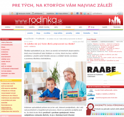 rodinka.sk – 2. 10. 2014: Je (alebo nie je) Vaše dieťa pripravené na školu? 