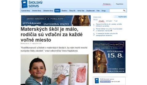 TASR – 17. 5. 2014: Materských škôl je málo, rodičia sú vďační za každé voľné miesto 