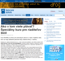 TASR – 23. 10. 2014: Ako v tom viete plávať? Špeciálny kurz pre riaditeľov škôl