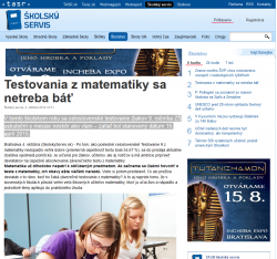 TASR – 4. 10. 2014: Testovania z matematiky sa netreba báť 