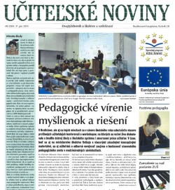 Učiteľské noviny – 11. 6. 2014: Pedagogické vírenie myšlienok a riešení 