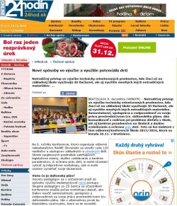 24hod.sk – 8. 12. 2015: Nové spôsoby vo výučbe a využitie potenciálu detí