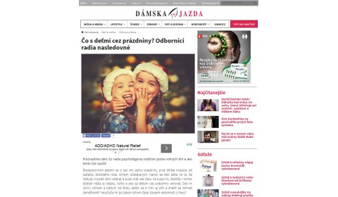 damskajazda.sk – 21. 12. 2015: Čo s deťmi cez prázdniny? Odborníci radia nasledovné 