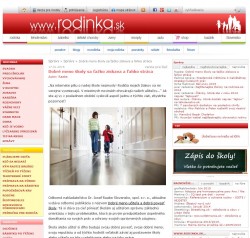 rodinka.sk – 17. 1. 2015: Dobré meno školy sa ťažko získava a ľahko stráca