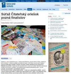 TASR – 4. 3. 2015: Súťaž Čitateľský oriešok pozná finalistov