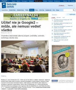 skolskyservis.sk – 30. 3. 2015: Učiteľ nie je Google 2 – môže, ale nemusí vedieť všetko