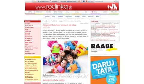 rodinka.sk – 3. 3. 2015: Ako pocvičiť sluchové vnímanie dieťatka 