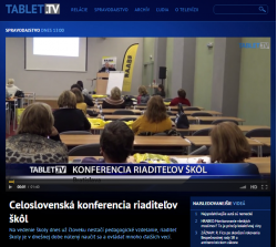 tv.teraz.sk – 27. 11. 2015: Celoslovenská konferencia riaditeľov škôl