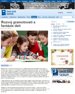 skolskyservis.sk – 30.11. 2015: Rozvoj gramotnosti a fantázie detí