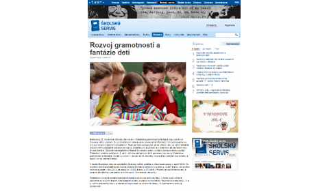 skolskyservis.sk – 30.11. 2015: Rozvoj gramotnosti a fantázie detí