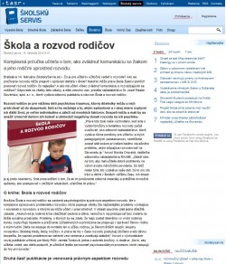 TASR – 14. 2. 2015: Škola a rozvod rodičov