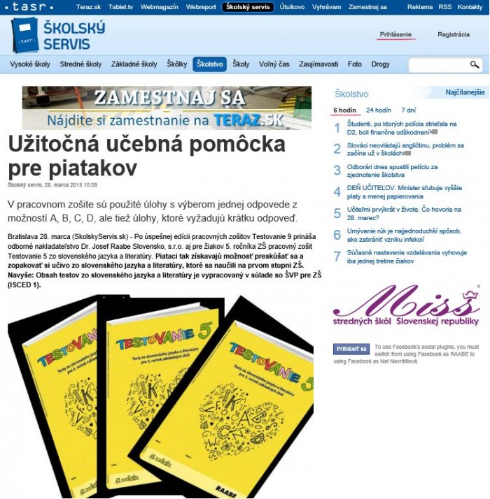 skolskyservis.sk – 28. 3. 2015: Užitočná učebná pomôcka pre piatakov 