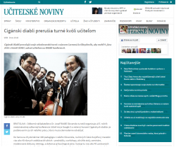 ucn.sk – 15. 5. 2016: Cigánski diabli prerušia turné kvôli učiteľom