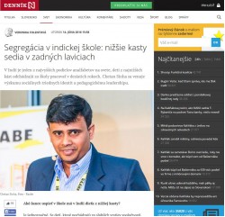 dennikn.sk – 14. 6. 2016: Segregácia v indickej škole: nižšie kasty sedia v zadných laviciach