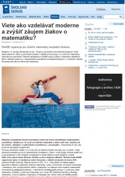 skolskyservis.sk – 14. 1. 2016: Viete ako vzdelávať moderne a zvýšiť záujem žiakov o matematiku? 
