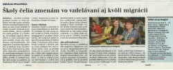 Hospodárske noviny – 9. 6. 2016: Školy čelia zmenám vo vzdelávaní aj kvôli migrácii
